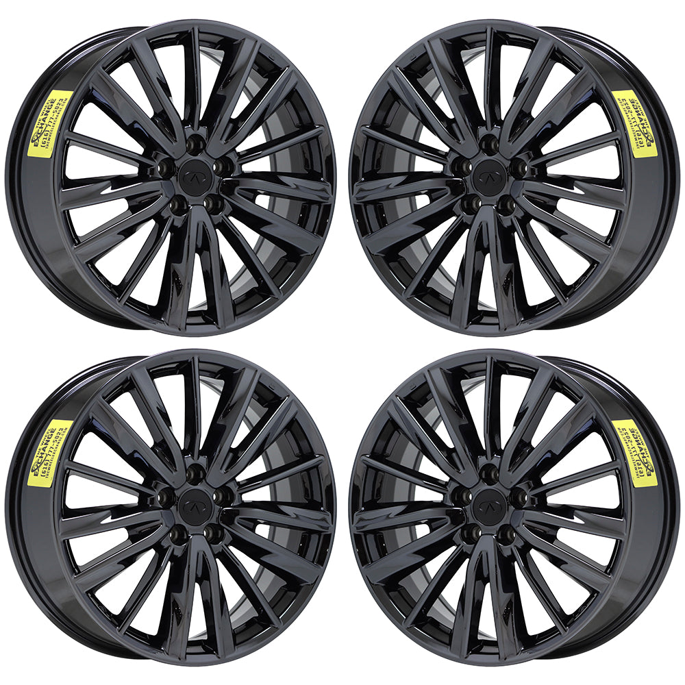 20" Infiniti QX60 Black Chrome wheels rims OEM set 4 73783 - EXCHANGE
